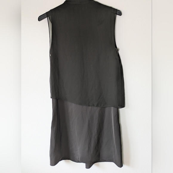 AllSaints Amis Womens Dress Sz 4 Moss Green Sheath Knee Length Sleeveless Party - Picture 4 of 10